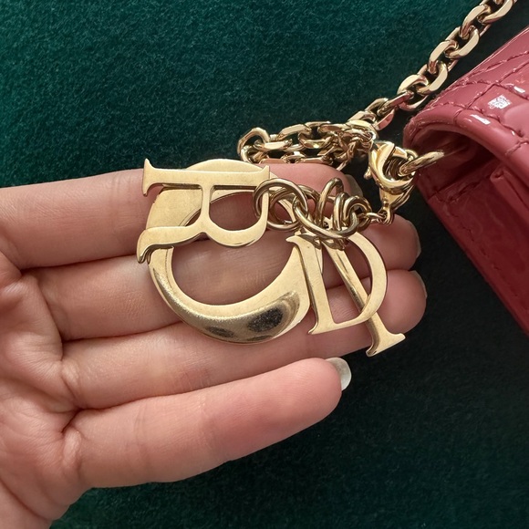 Perfect Condition Christian Dior Pink Quilted Cannage Chain Bag - Picture 3 of 10